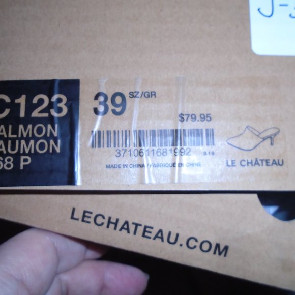 NIB LE CHATEAU POINTY TOE MULE SALMON 2.5" heel - Picture 5 of 5